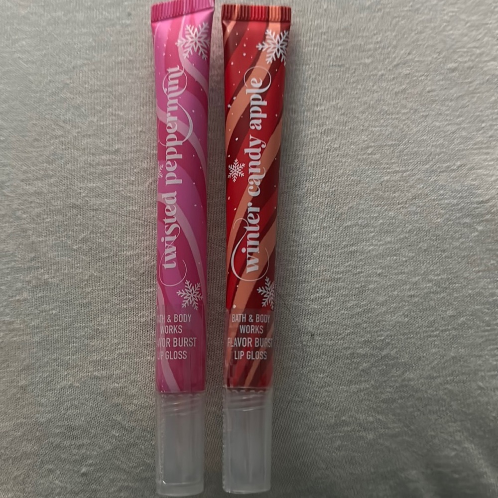 Winter Candy Apple and Twisted peppermint lip gloss